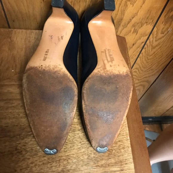 Salvatore Ferragamo Shoes -Size -7/ AA Colors Navy & Black-Good Condition - Picture 14 of 16